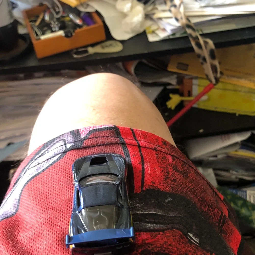 Dark Metallic Blue Toy Sports Car